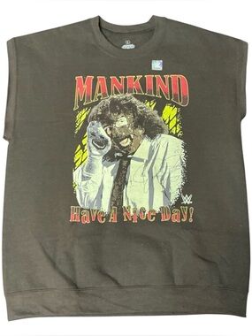 WWE MANKIND CUT-OFF CREWNECK